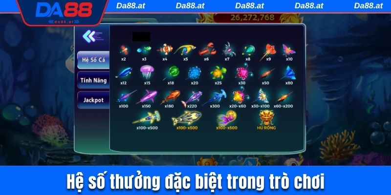 Hệ số thưởng đặc biệt trong trò chơi